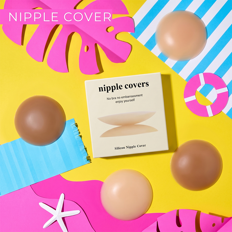Strapless Bra Adhesive - 2-Piece Pack of Invisible Self-Adhesive Nipple