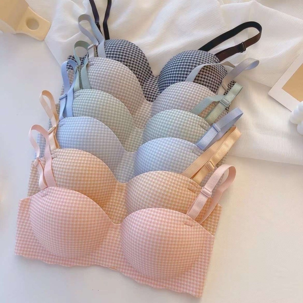 Plunge Bra Push Up - Breathable Seamless Bra Seamless Non-wire Wireless