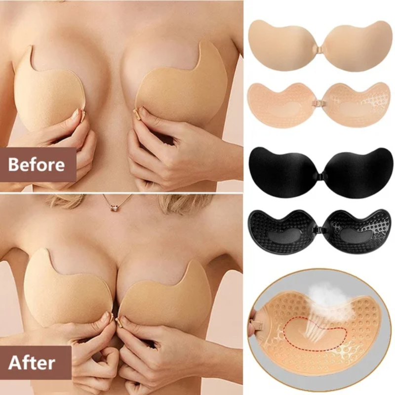 Backless Bra Sticky - 1/2pc Invisible Push Up Bra Backless