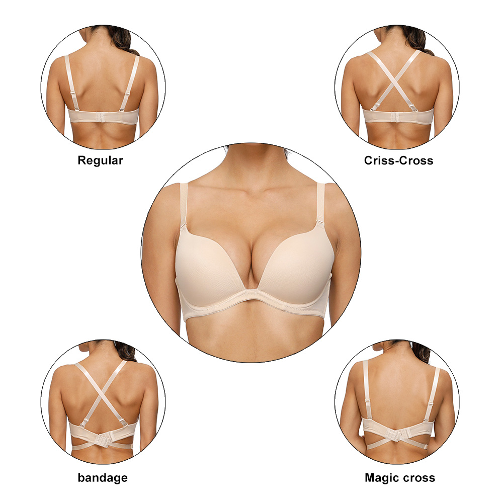 Convertible Bra Multiway - Vgplay Plunge Women Bra Light Padded