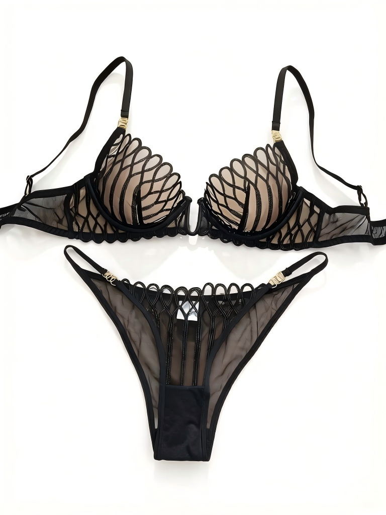 Sheer Bra Lace - French Style Sexy Embroidered Transparent Underwear