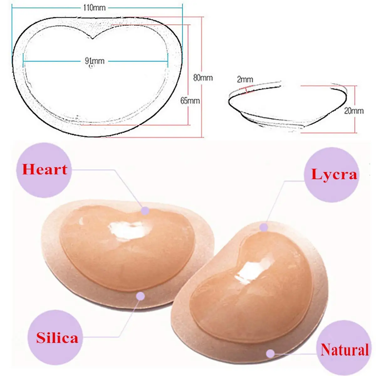 Chest Push Up Sticky Bra Thick - Push Up Bra Silicone review and price