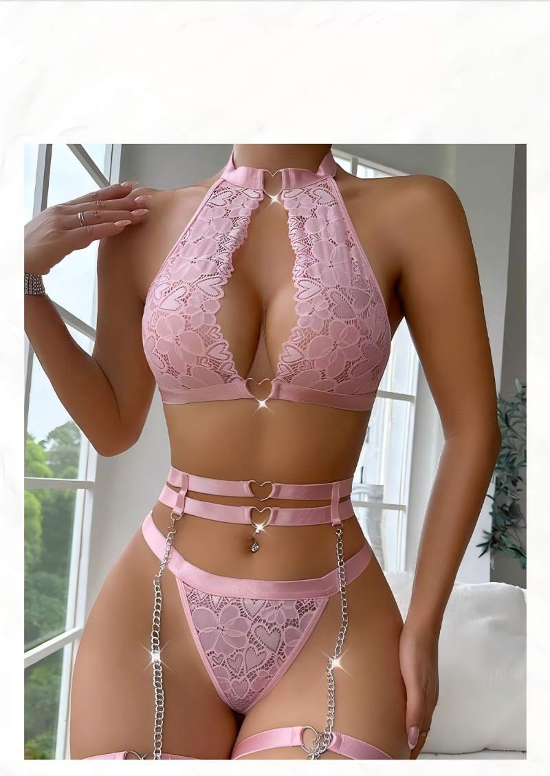 Sexy Lingerie Set Push Up Lace - Plunge Bra Push Up review and price