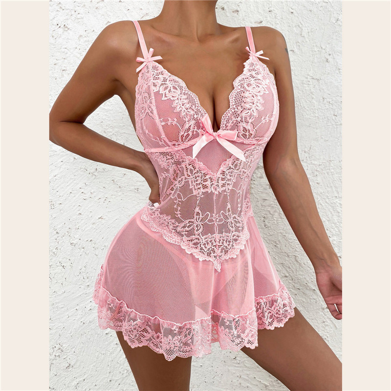 Women's Sexy Lace Babydoll Dre - Sheer Mesh Bra review and price