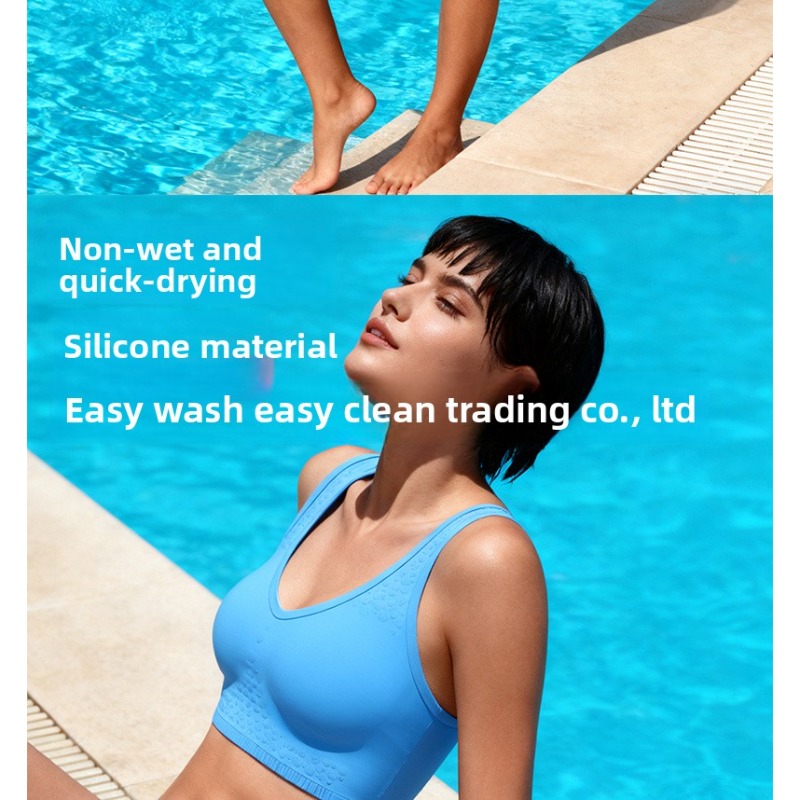 Silicone Women Swim Bikini Set - Minimizer Bra Women review and price