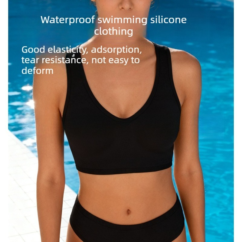 Silicone Women Swim Bikini Set - Minimizer Bra Women review and price