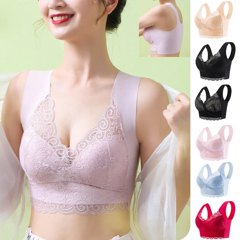 1pcs Ice Silk Seamless Lace Br - Sleep Bra Bralette review and price