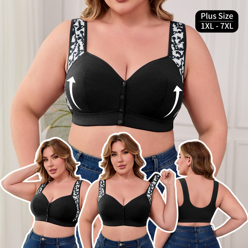 XL-7XL Plus Size Front Buckle  - Full Coverage Bra review and price